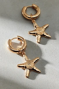 Catherine Dangling Charm Hoop Earrings