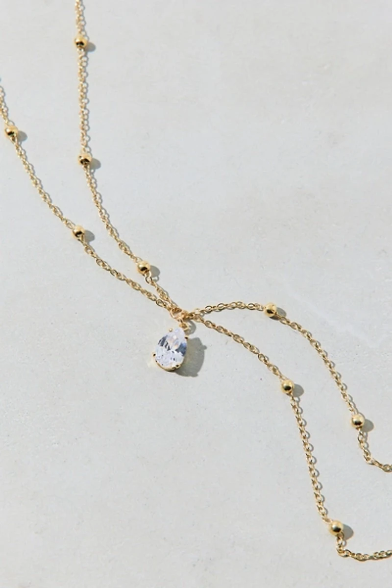 Dew Drop Rhinestone Layered Belly Chain