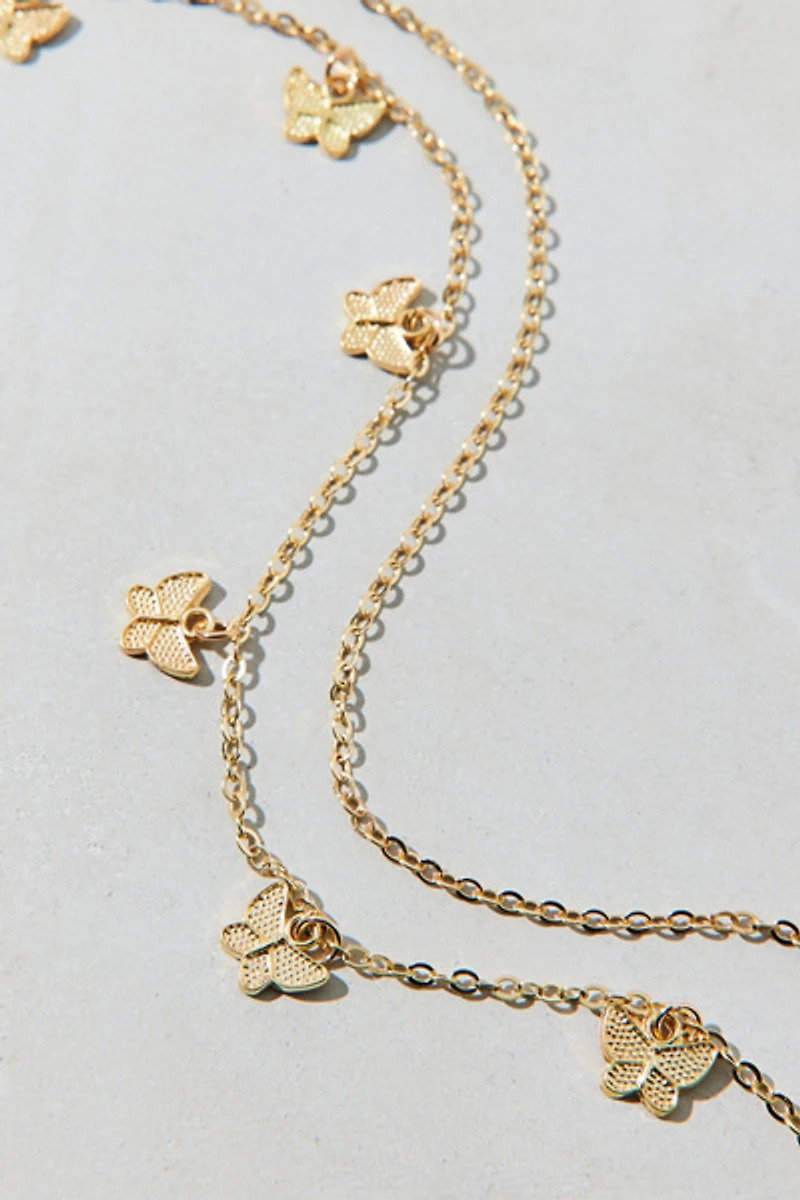 Butterfly Charms Layering Belly Chains Set
