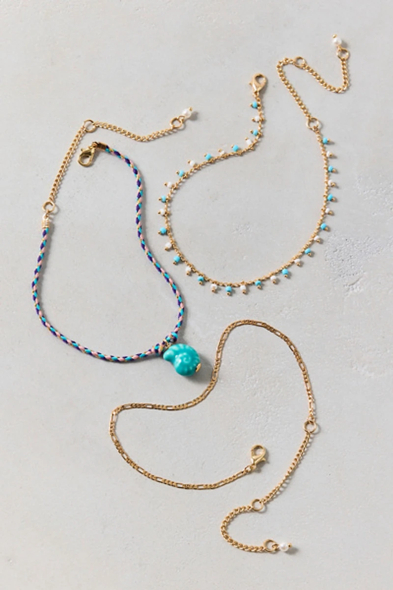 Moon Shell Anklets Set