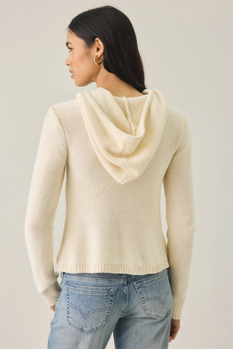 BDG Off Campus Double Breasted Hooded Cardigan