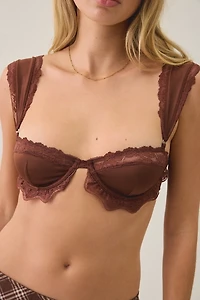 Out From Under Keepsake Satin Lace Trim Underwire Bra