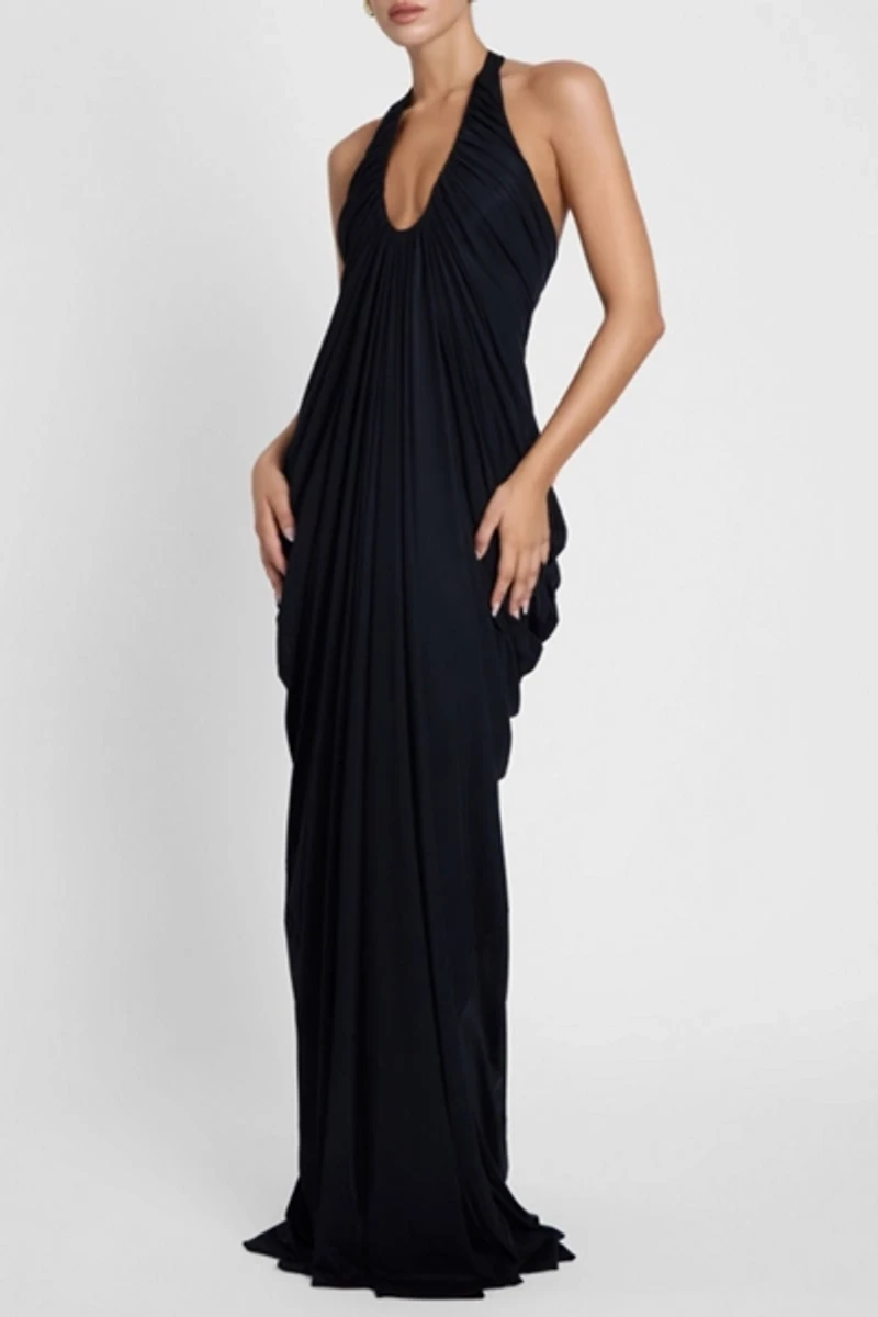 LEAU Cascade Drape Gown