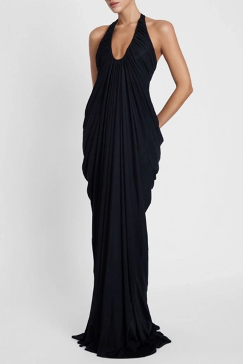 LEAU Cascade Drape Gown