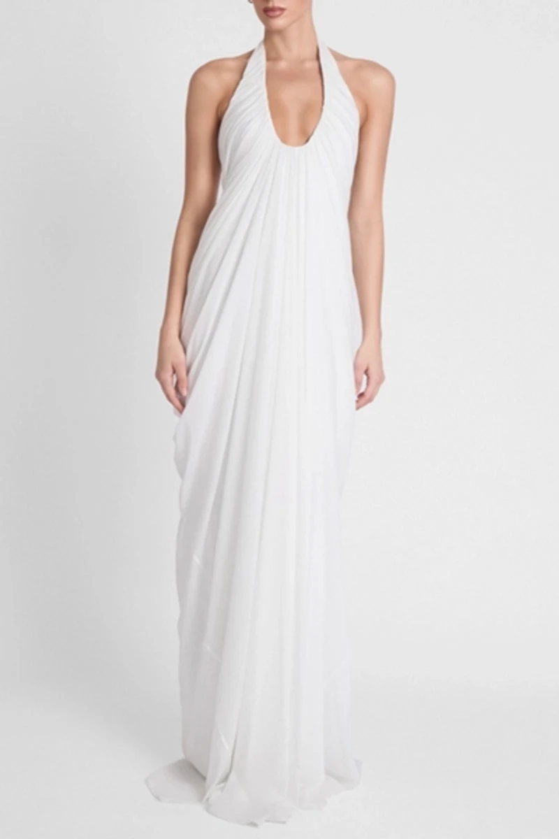 LEAU Cascade Drape Gown