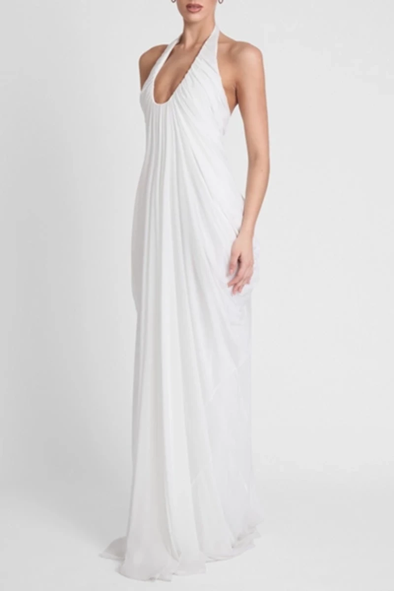 LEAU Cascade Drape Gown