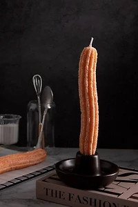 Southlake Gifts Sweet Churros Candle Set With Ceramic Holder