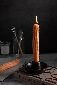 Southlake Gifts Sweet Churros Candle Set With Ceramic Holder