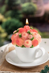 Southlake Gifts Dahlia Flower Teacup Candle
