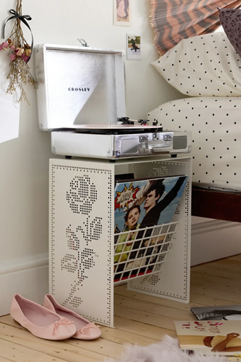 Cutout Lace Iron Record Storage Shelf
