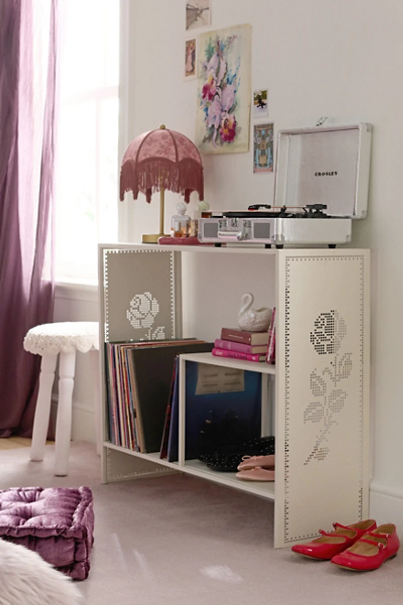 Cutout Lace Iron Storage Console
