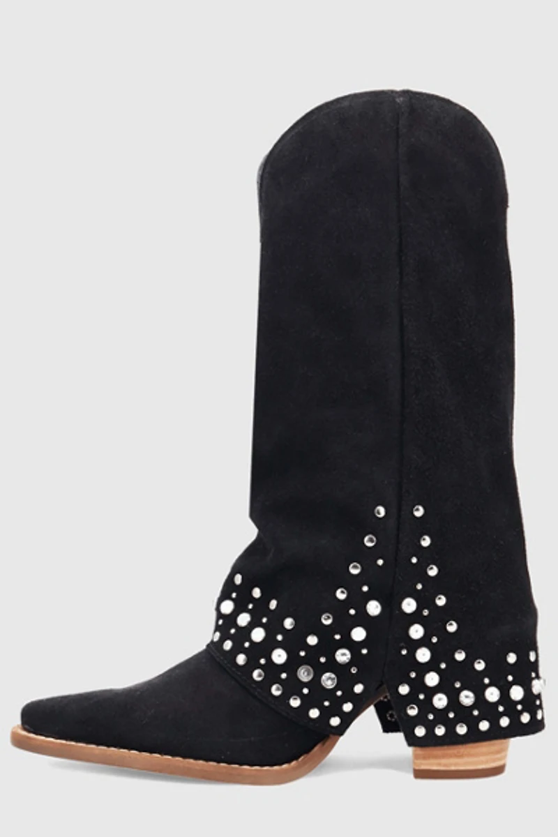 Dingo Howdy Honey Suede Foldover Cowboy Boot