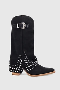 Dingo Howdy Honey Suede Foldover Cowboy Boot