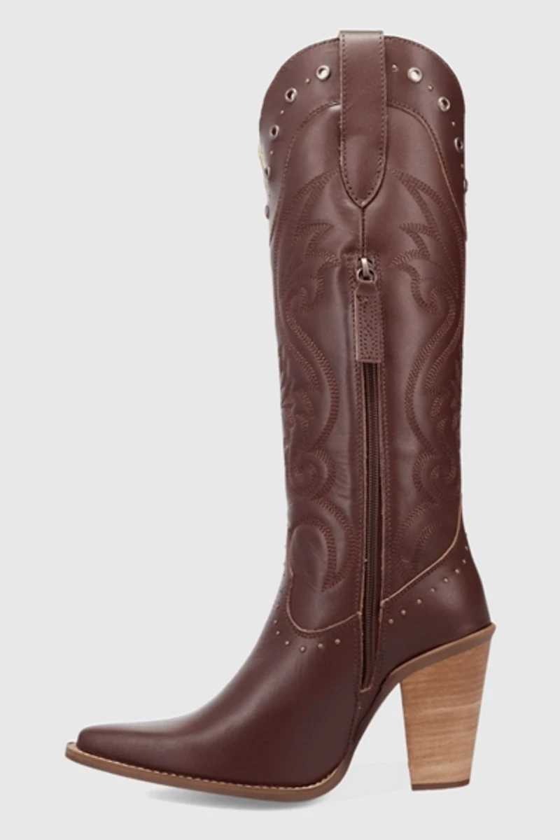 Dingo Rock N' Rebel Leather Studded Cowboy Boot