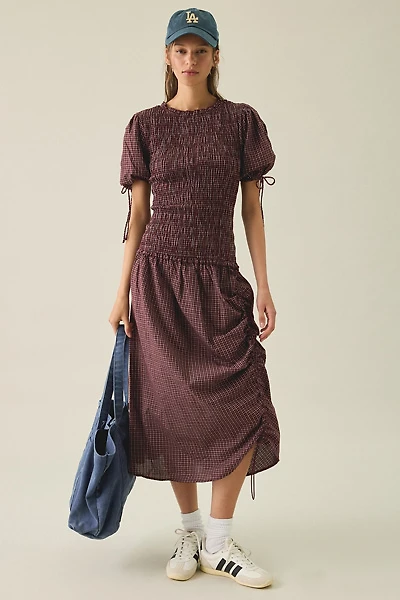 Kiss The Sky Hope Shirred Short Sleeve Maxi Dress