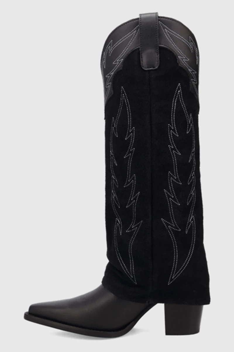 Dingo Wild Fire Leather Foldover Cowboy Boot