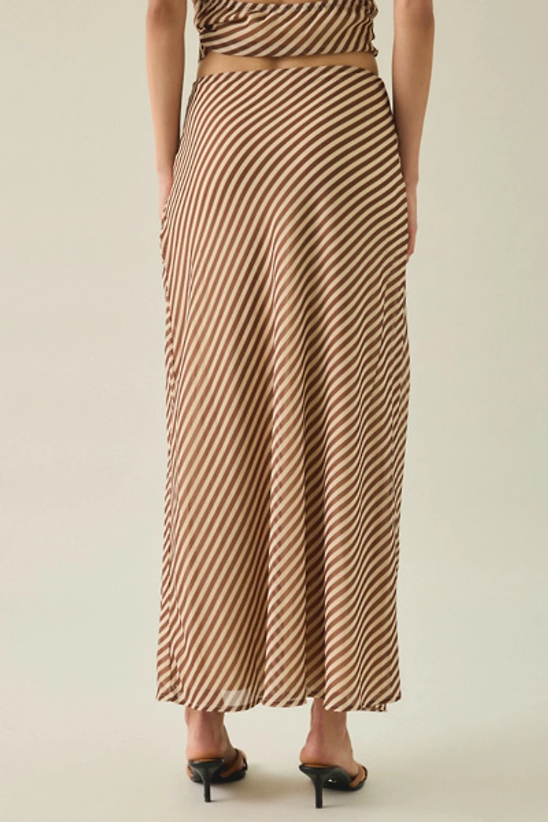 Kiss The Sky Adriana Striped Maxi Skirt