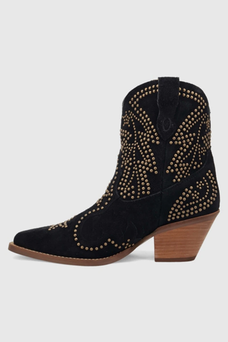 Dingo Seein' Stars Studded Suede Cowboy Bootie