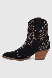Dingo Seein' Stars Studded Suede Cowboy Bootie