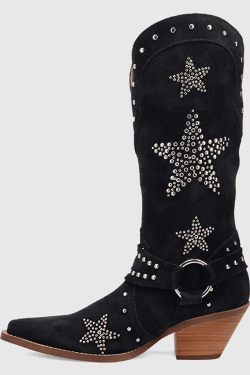 Dingo Lucky Stars Suede Leather Cowboy Boot
