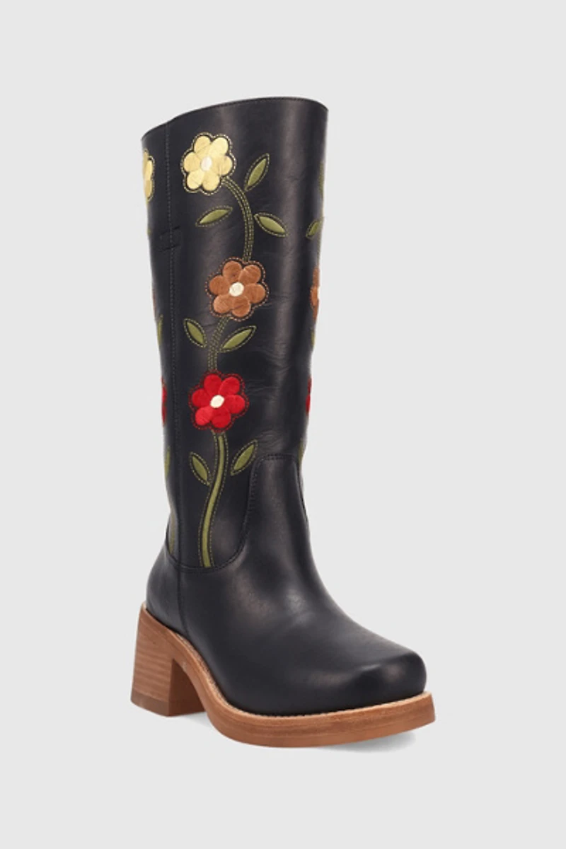 Dingo Bloom Embroidered Leather Boot
