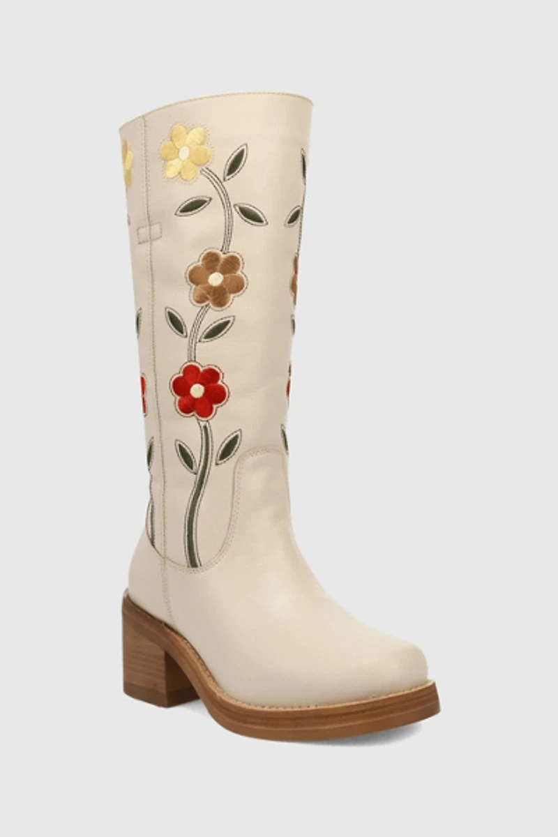 Dingo Bloom Embroidered Leather Boot