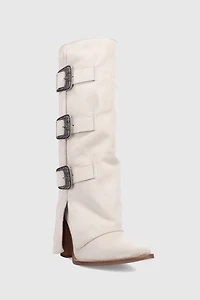 Dingo Buckle Bunny Suede Foldover Cowboy Boot