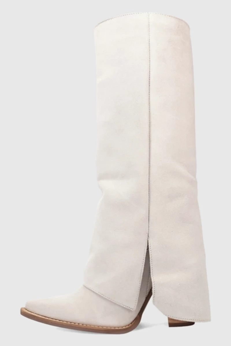 Dingo Buckle Bunny Suede Foldover Cowboy Boot