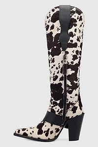 Dingo Spur Crazy Buckled Leather Cowboy Boot