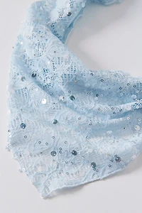 Butterfly Sequin Headscarf