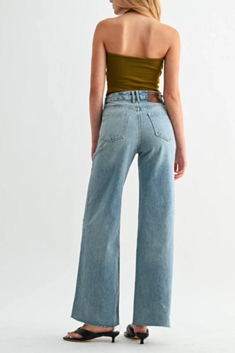 Jemina Denim Beach-to-Bar Wide Leg Jean