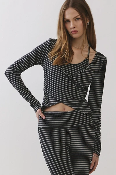 Personal Code Willow Stripe Jersey Layered Surplus Top