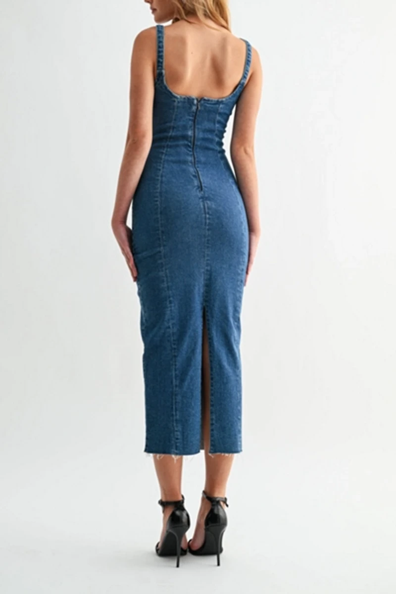 Jemina Seamed Denim Dress