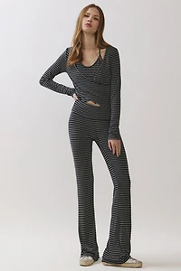 Personal Code Willow Stripe Jersey Flared Pants