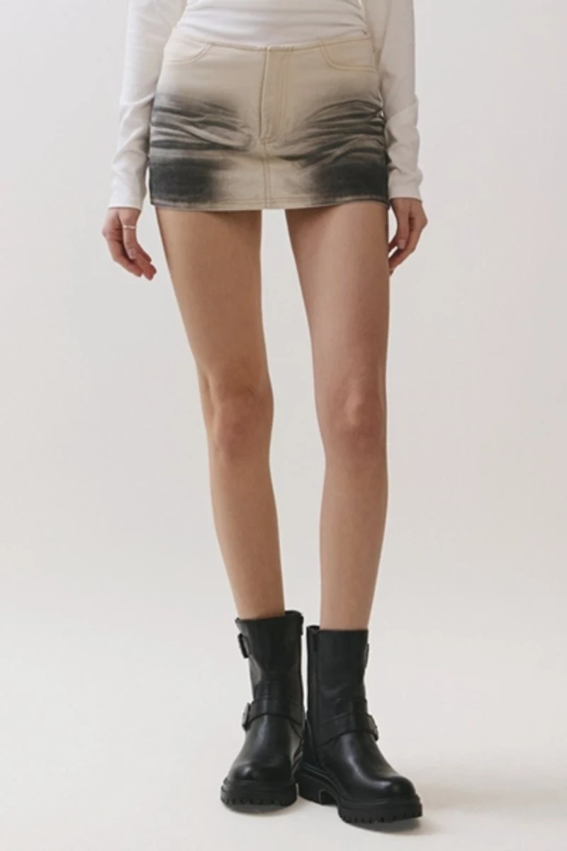 Personal Code Dusk Spray Effect Mini Skort