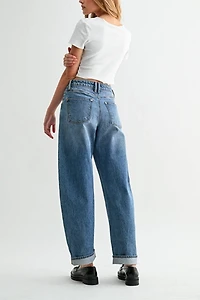 Jemina Denim High Rise Barrel Jean