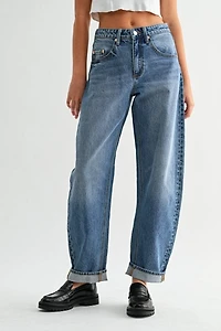 Jemina Denim High Rise Barrel Jean