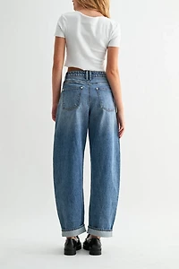 Jemina Denim High Rise Barrel Jean