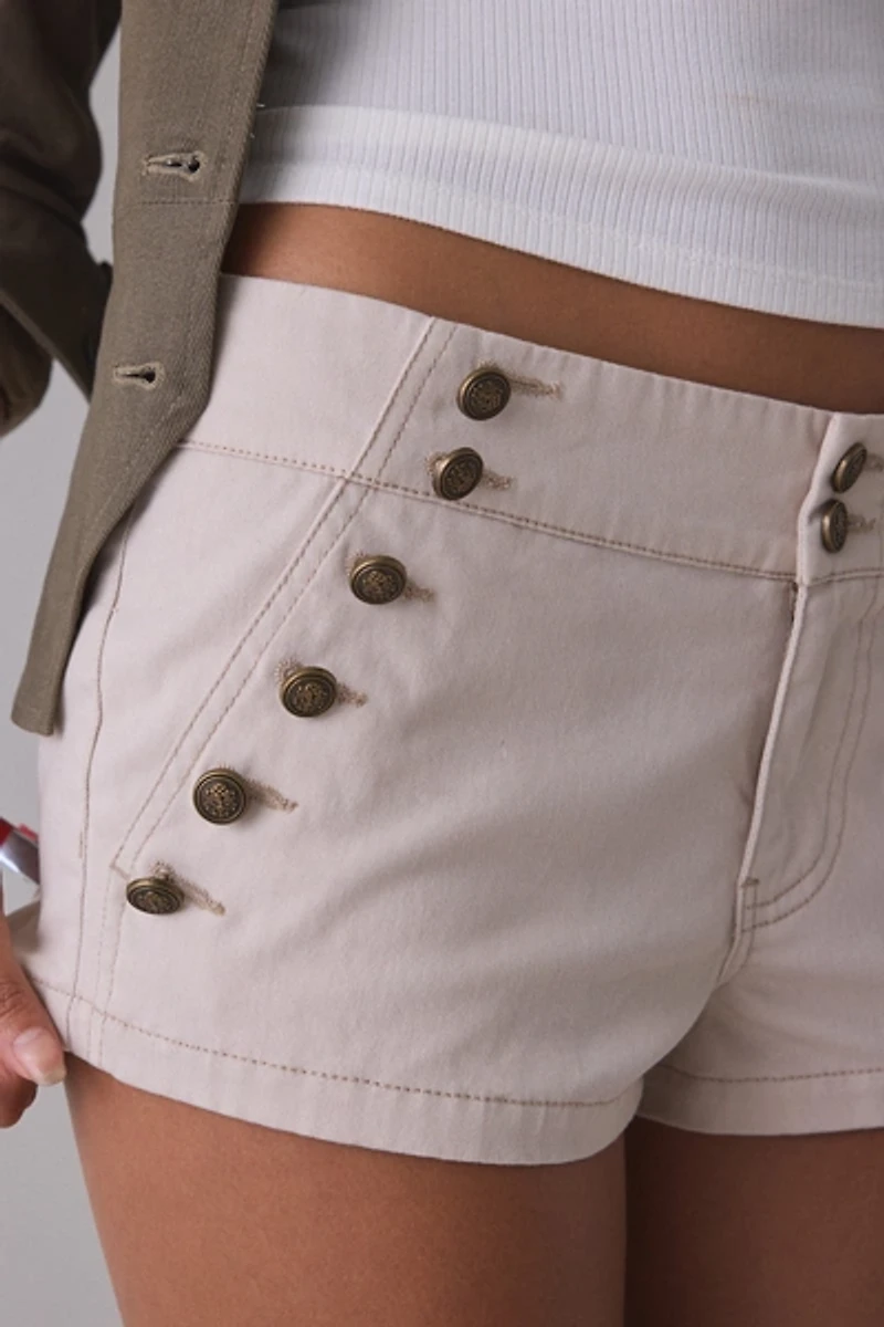 UO Casey Mid-Rise Sailor Mini Shorts