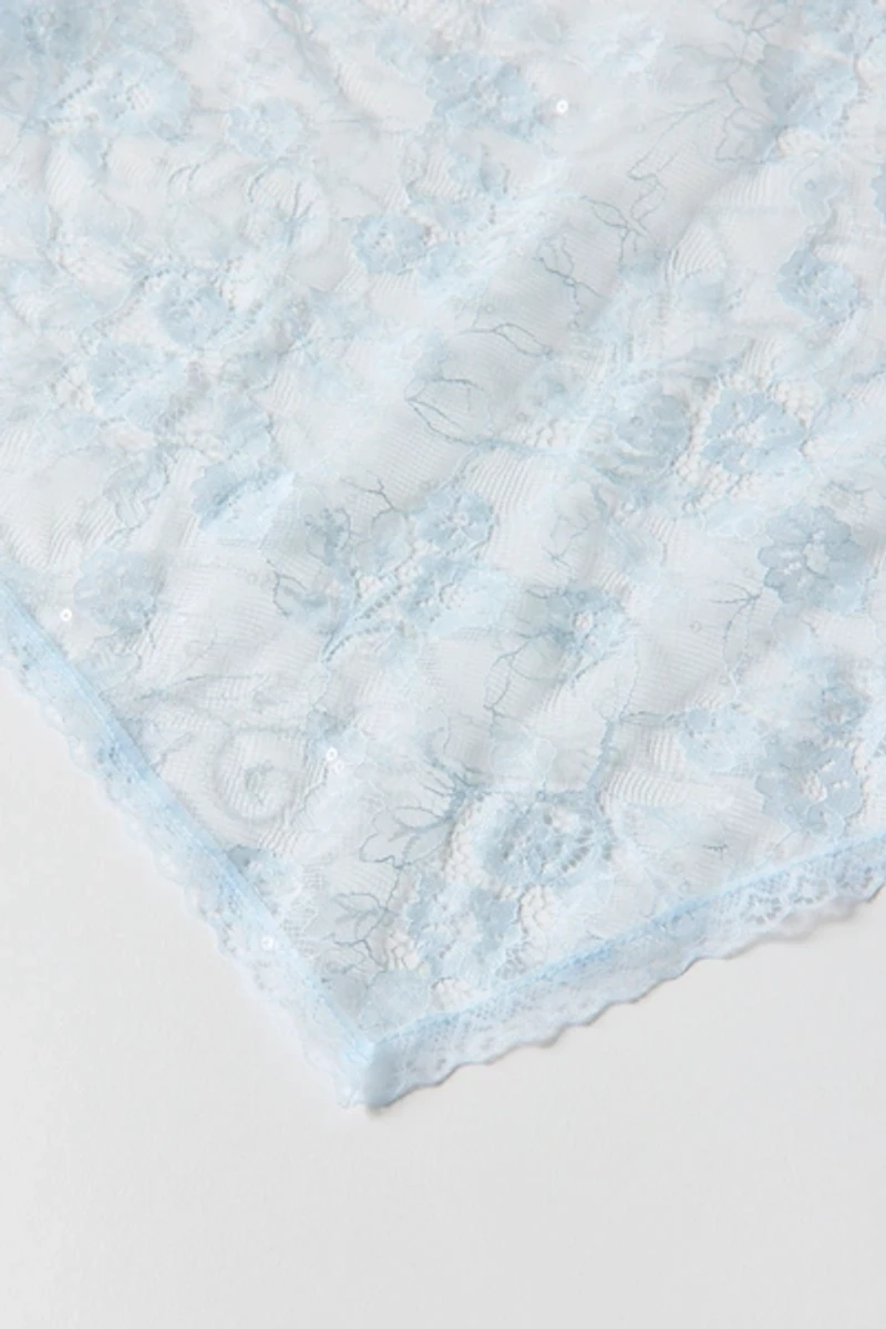 Willow Sequin Lace Headscarf
