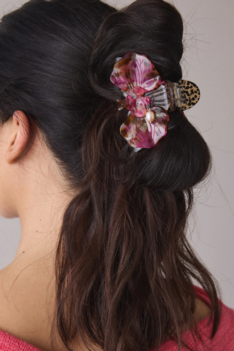 Chunks Orchid Claw Clip