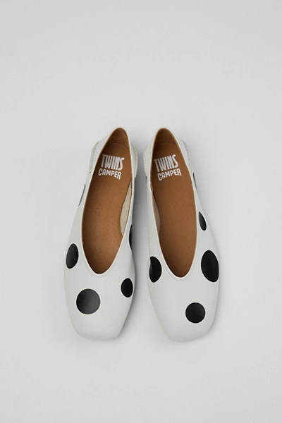 Camper Casi Myra Polka Dot Leather Ballerina Flat