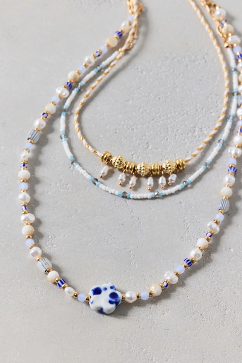Rio Beaded Triple-Layered Necklace