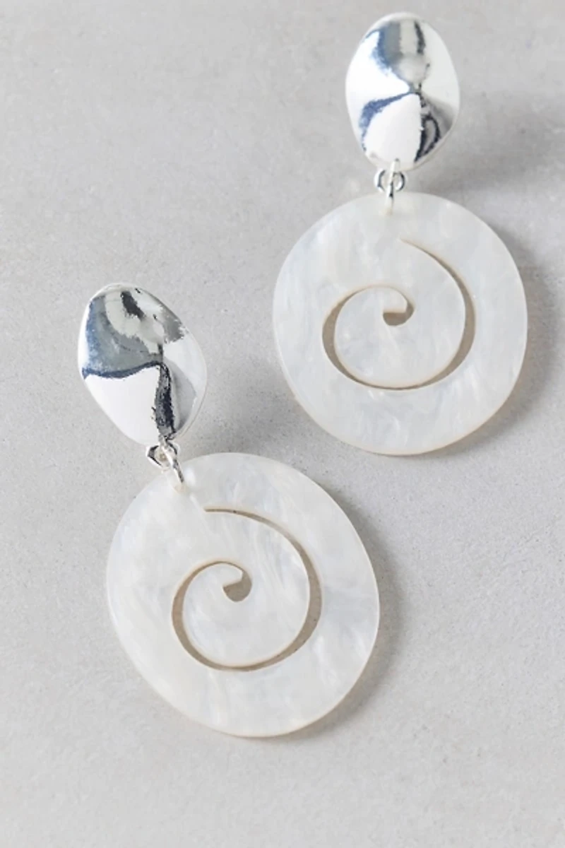 Round & Round Swirl Drop Earrings
