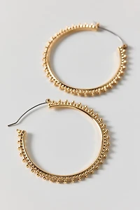 Sunburst Textured Hoop Earrings
