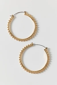 Sunburst Textured Hoop Earrings