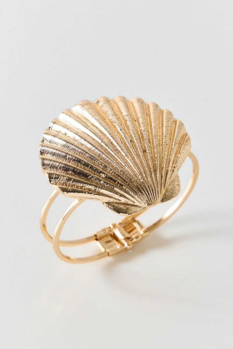 Statement Metal Seashell Bracelet