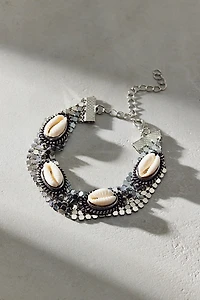 Tidal Trinket Shell Mesh Bracelet