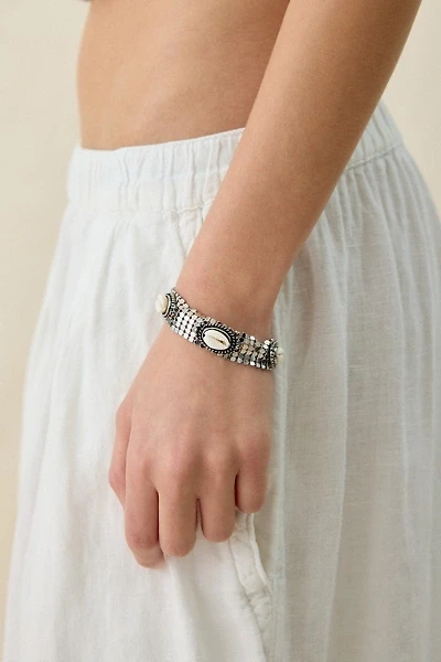 Tidal Trinket Shell Mesh Bracelet
