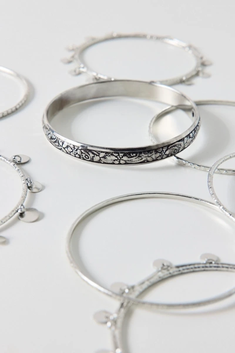 Stacked Boho Bangle Bracelets Set